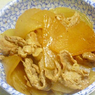 簡単♪おつまみ♪豚肉と大根の中華風炒め煮